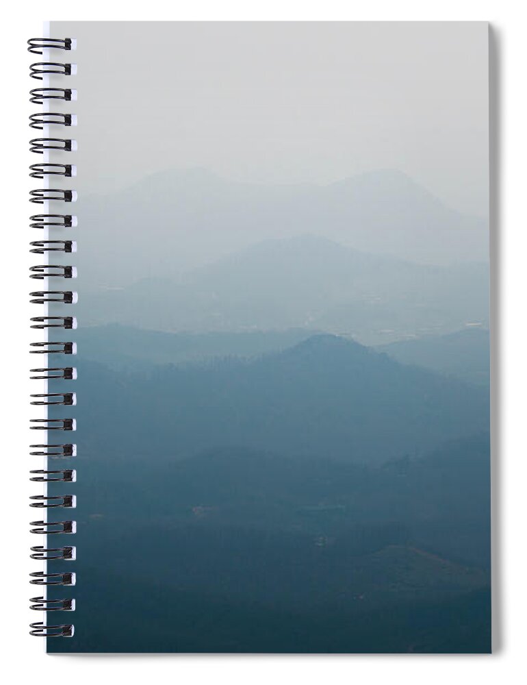 Scenics Spiral Notebook featuring the photograph Mountain Tops by Brett Streby