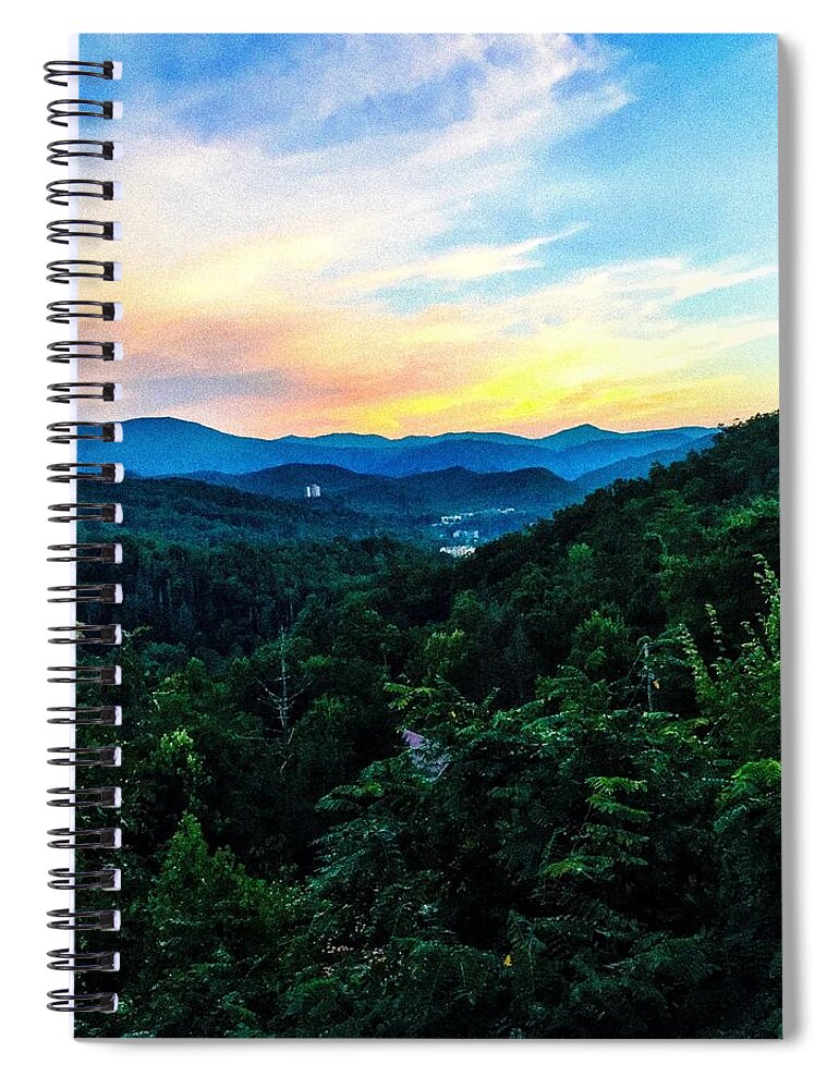 Smoky Mountains Spiral Notebook featuring the photograph Mountain View by Kelly Thackeray