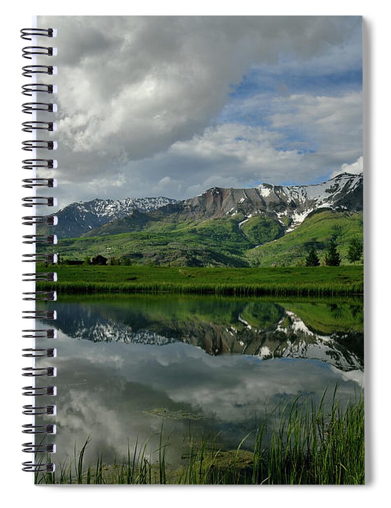 Colorado Spiral Notebook featuring the photograph Mountain Village Mirror Image by Ray Mathis