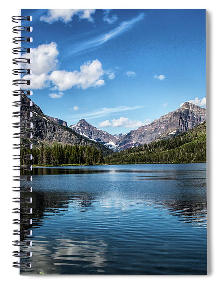 Mountains Spiral Notebook featuring the photograph Mountains at Two Medicine by Kathy McClure