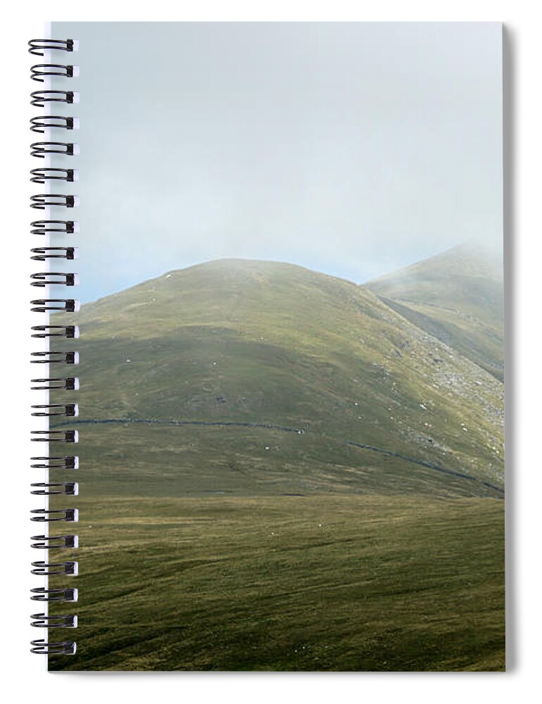 Snaefell Spiral Notebook featuring the photograph mountains on the isle of Man by Jolly Van der Velden