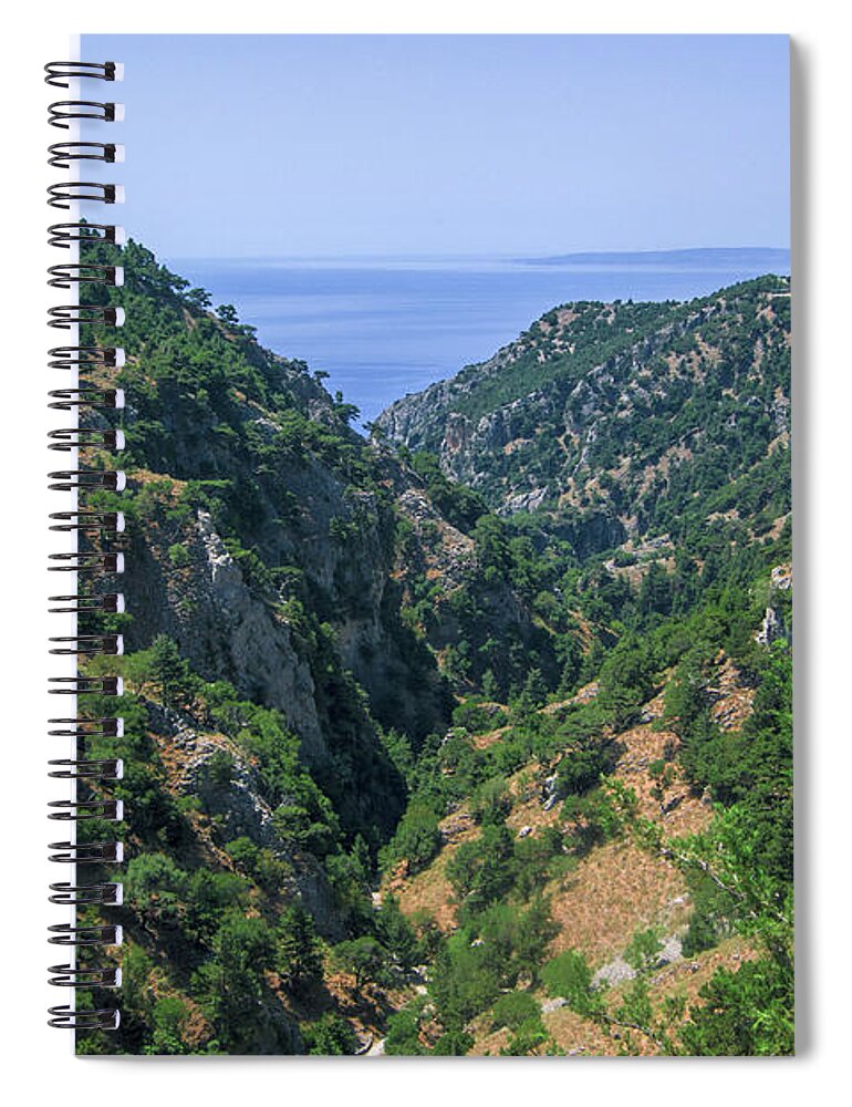 Landscape Spiral Notebook featuring the photograph Mountains on the south coast of Crete by Sun Travels