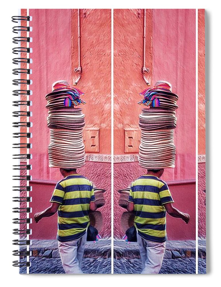Hats Spiral Notebook featuring the digital art Moving Inventory by Diana Rajala
