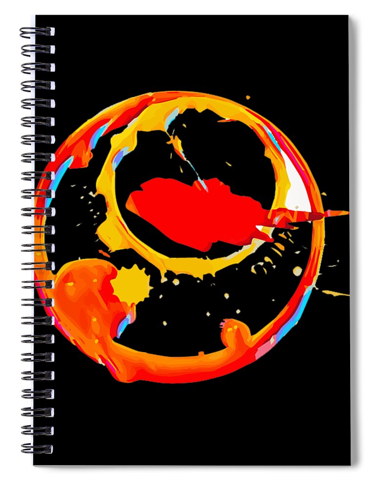 Moving Through Space Spiral Notebook featuring the digital art Moving Through Space by Kandy Hurley