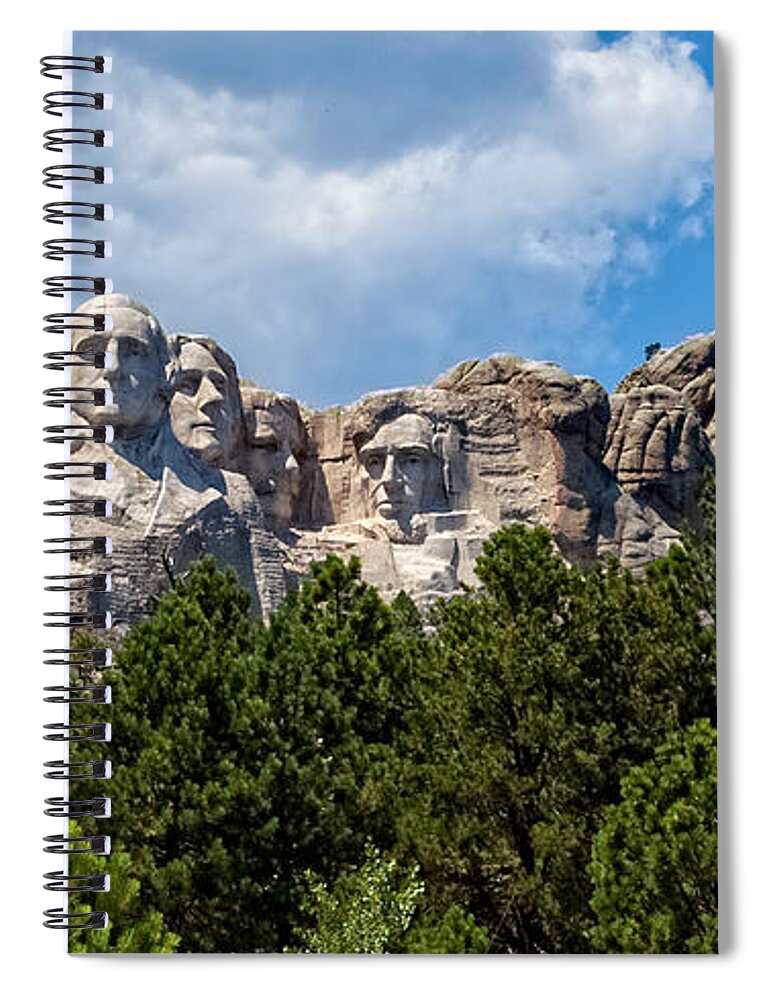 South Dakota Spiral Notebook featuring the photograph MT Rushmore by Chris Spencer