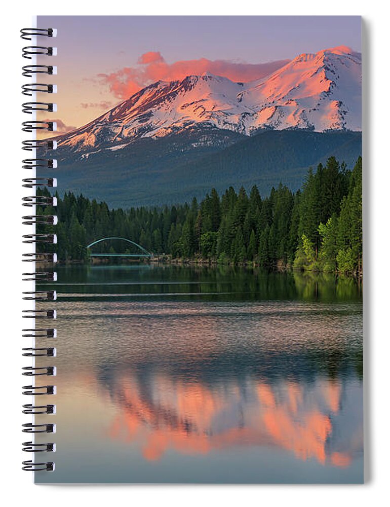 Mt Shasta Spiral Notebook featuring the photograph Mt Shasta, California by Henk Meijer Photography