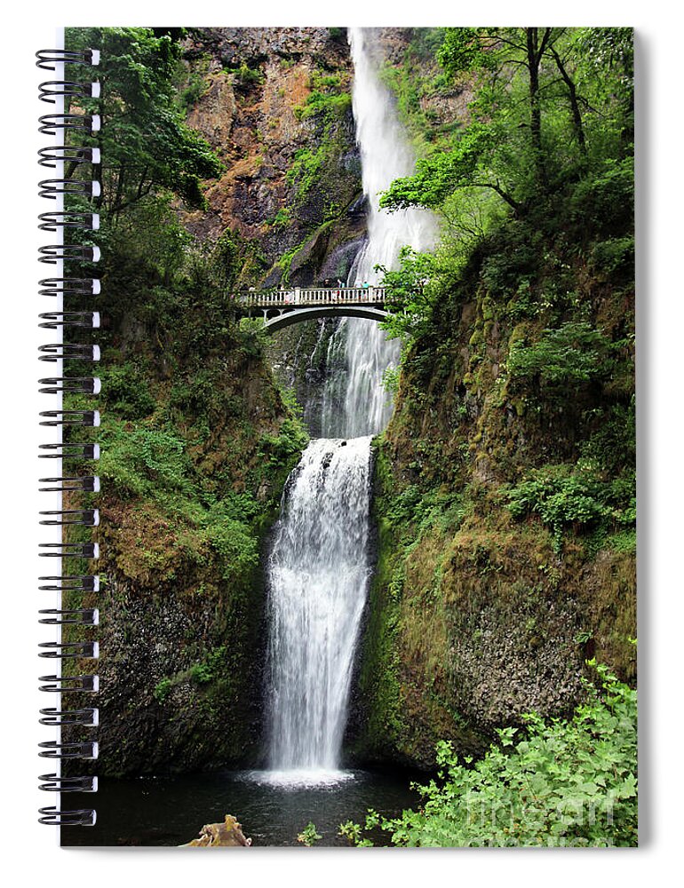 Multnomah Falls Spiral Notebook featuring the photograph Multnomah Falls 3399 by Jack Schultz