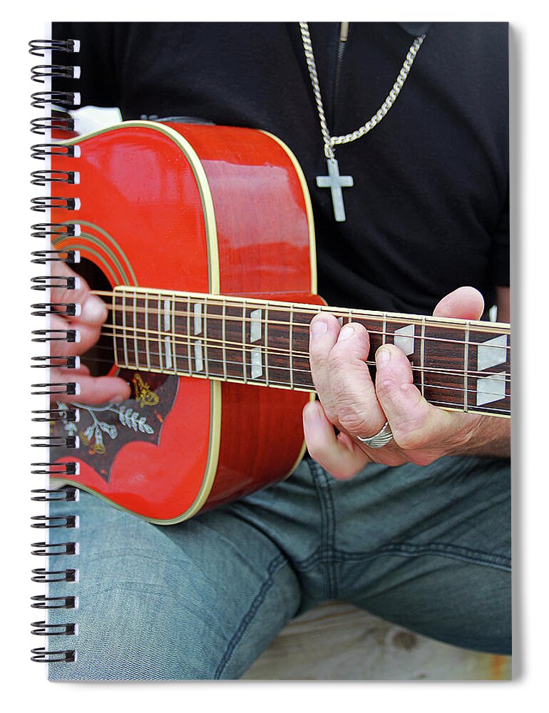 People Spiral Notebook featuring the photograph Music Man by Jennifer Robin