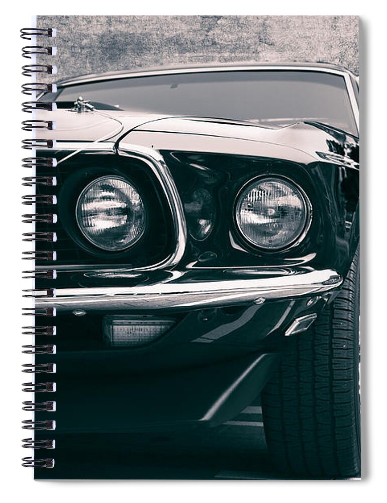 Car Spiral Notebook featuring the photograph Mustang Dream by Carrie Hannigan
