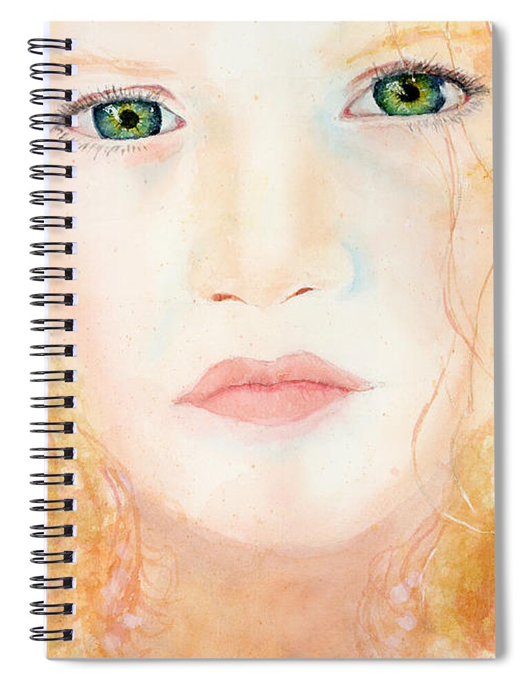 Girl Spiral Notebook featuring the painting My Celtic Lass by Wendy Keeney-Kennicutt