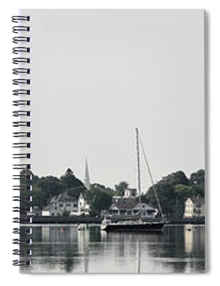 Harbor Spiral Notebook featuring the photograph Mystic Harbor by Doolittle Photography and Art