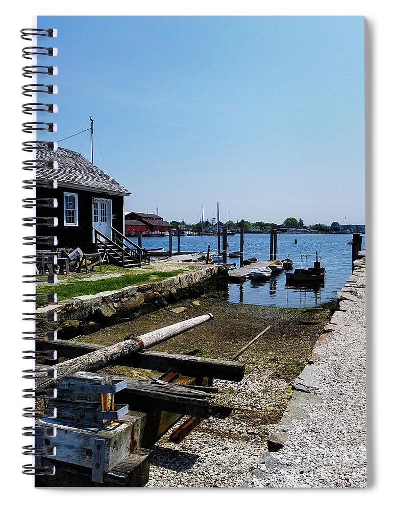 Mystic Seaport Spiral Notebook featuring the photograph Mystic Seaport Architecture by Elizabeth M