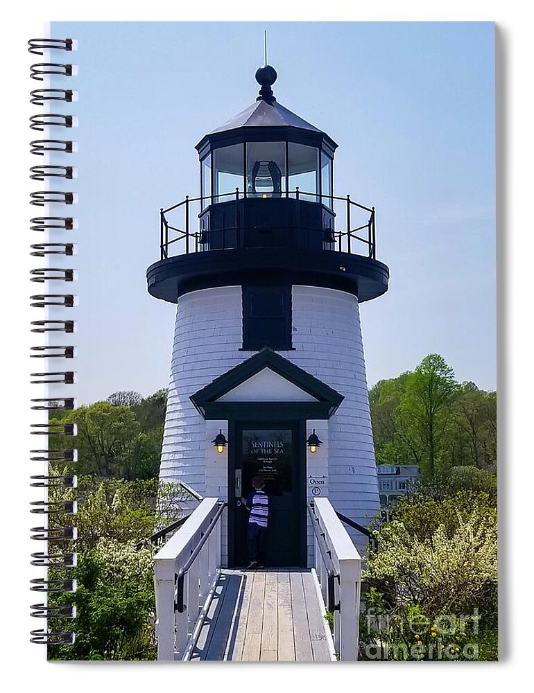 Mystic Seaport Spiral Notebook featuring the photograph Mystic Seaport Light by Elizabeth M