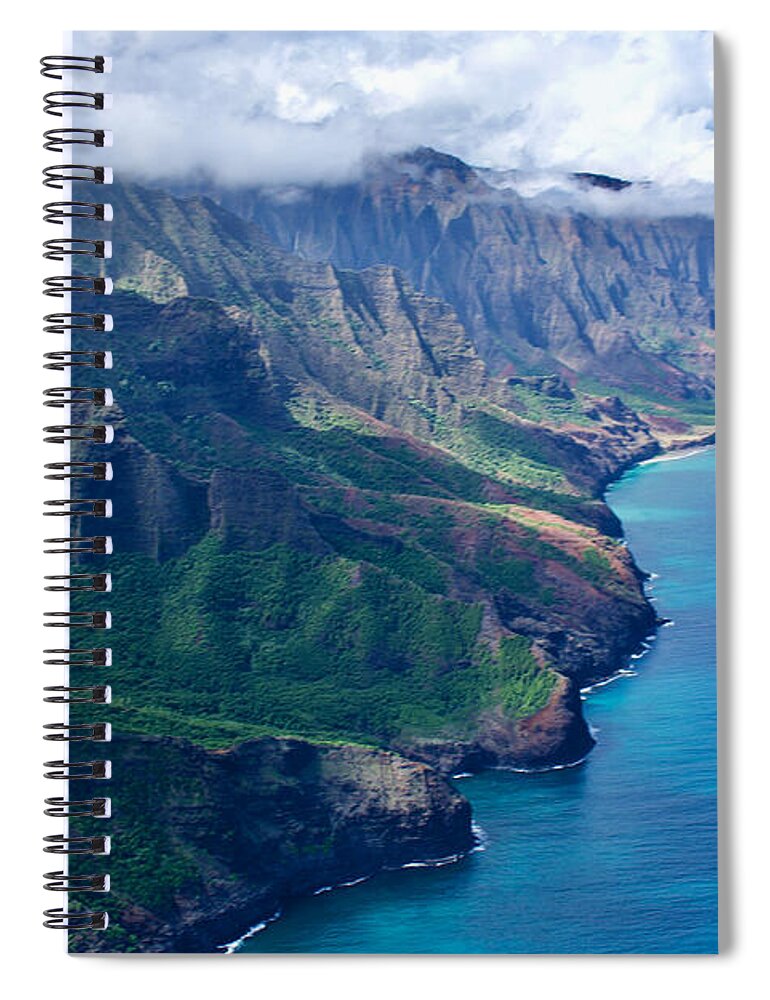 Gary Spiral Notebook featuring the photograph Na Pali Coast Southwest by Gary F Richards