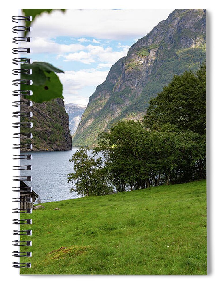 Nature Spiral Notebook featuring the photograph Naeroyfjord, Norway by Andreas Levi