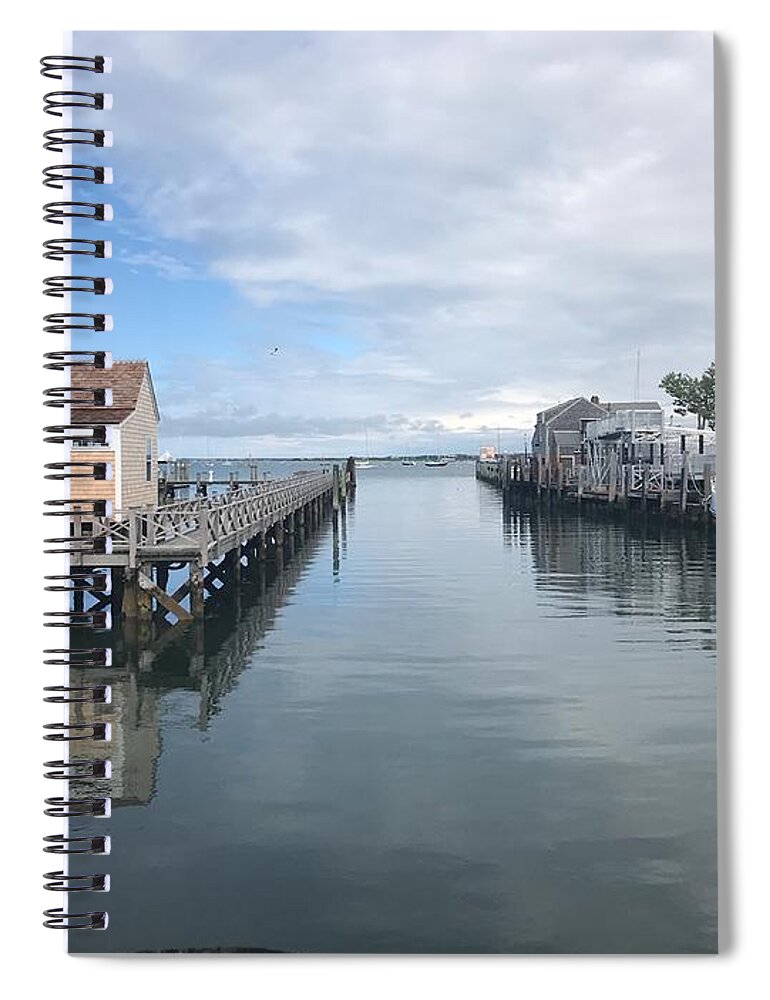 Photography Spiral Notebook featuring the photograph Nantucket Waterway by Marian Lonzetta