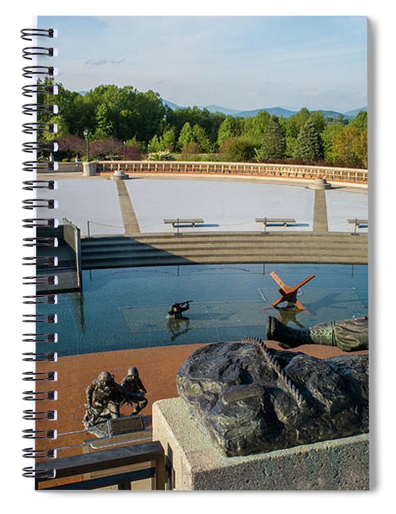 D-day Spiral Notebook featuring the photograph National D-Day Memorial 5 by Star City SkyCams