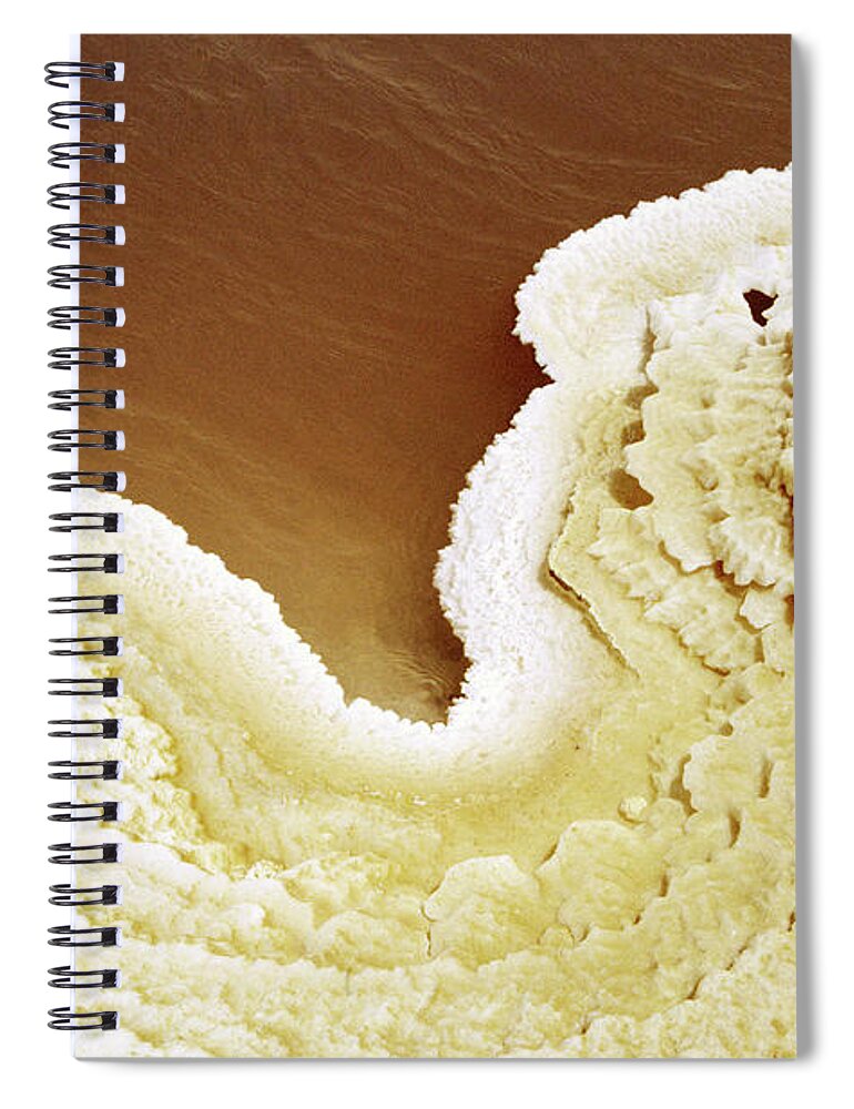 Mineral Spiral Notebook featuring the photograph Natural Salt On A Salt Lake by Hans Neleman