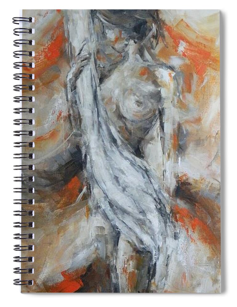 Woman Spiral Notebook featuring the painting Natural Woman by Dan Campbell