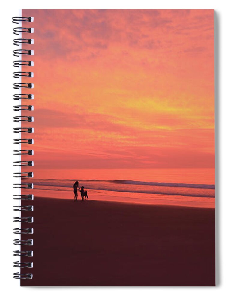 Dawn Spiral Notebook featuring the photograph Natural Wonders - Sunrise at Hereford Inlet, North Wildwood NJ USA by John Van Decker