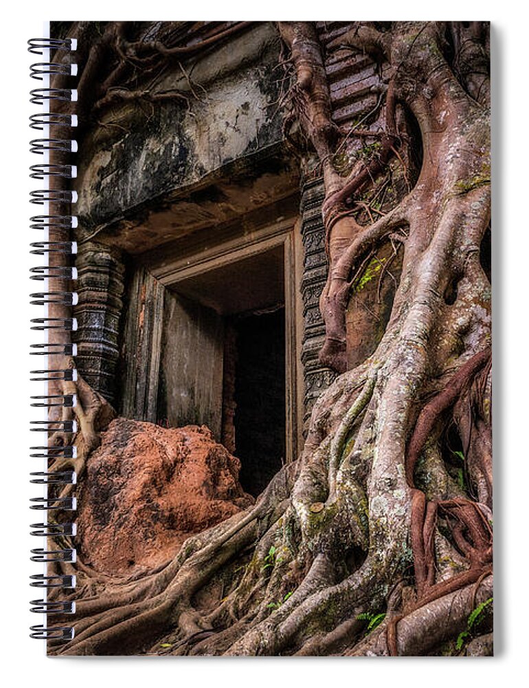 Cambodian Culture Spiral Notebook featuring the photograph Nature Always Wins by Dan Montalbano