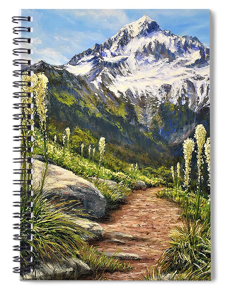 Flowers Spiral Notebook featuring the painting Nature's Calling by Lee Tisch Bialczak
