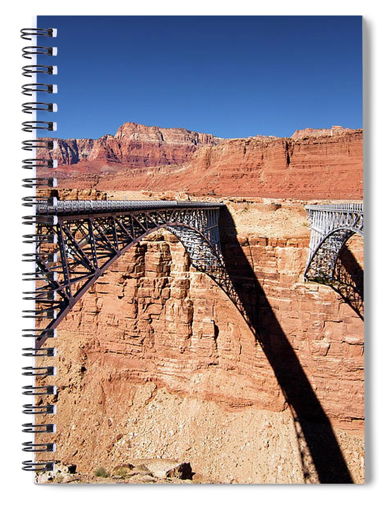 Tranquility Spiral Notebook featuring the photograph Navajo Bridge Across Marble Canyon by © Rozanne Hakala