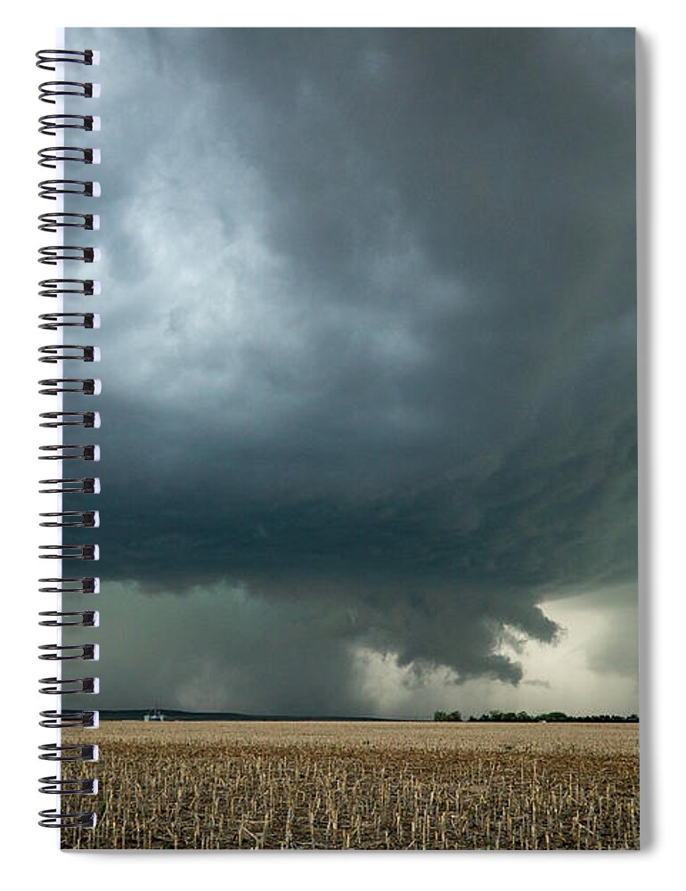 Supercell Spiral Notebook featuring the photograph Nebraska Storm by Wesley Aston