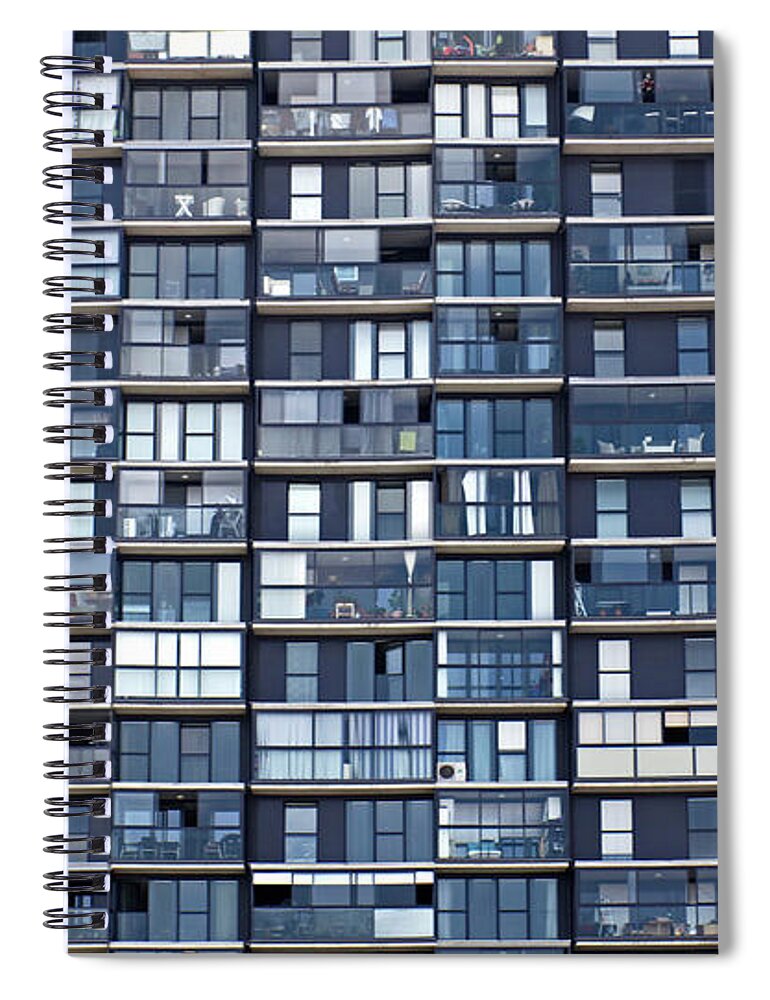 Apartment Spiral Notebook featuring the photograph Neighbours by Christoph Hetzmannseder