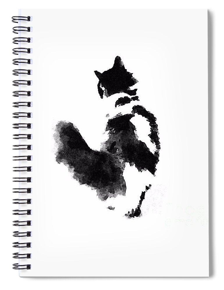 Cats Spiral Notebook featuring the photograph Neko Cat by Chris Scroggins