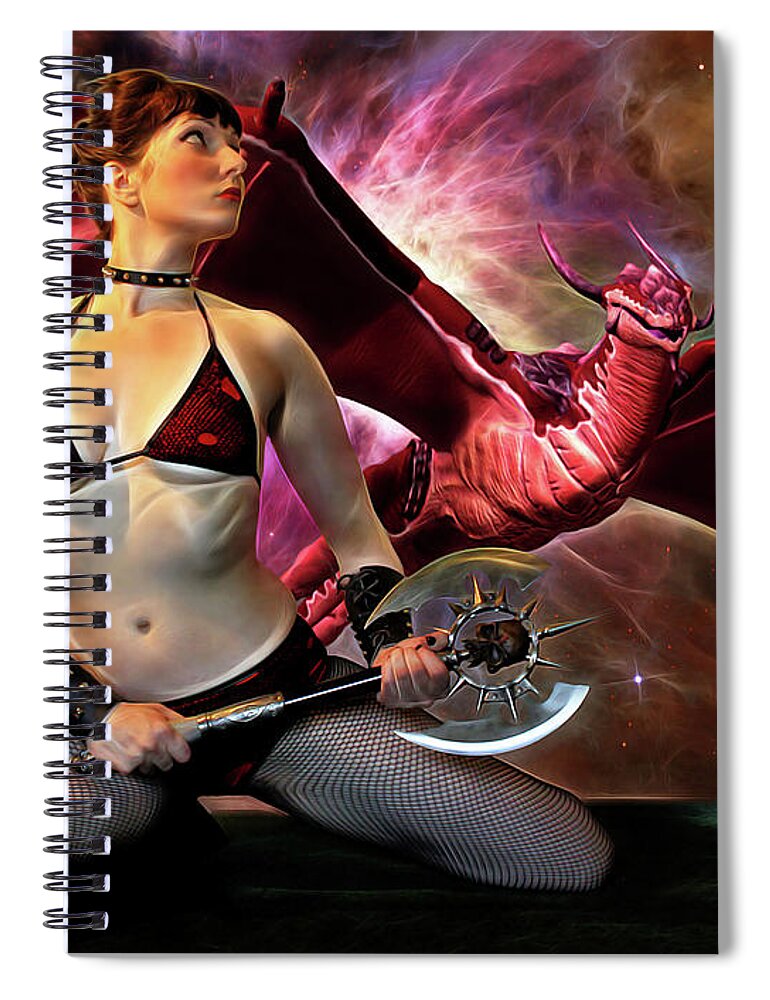 Dragon Spiral Notebook featuring the photograph Nell And The Dragon by Jon Volden