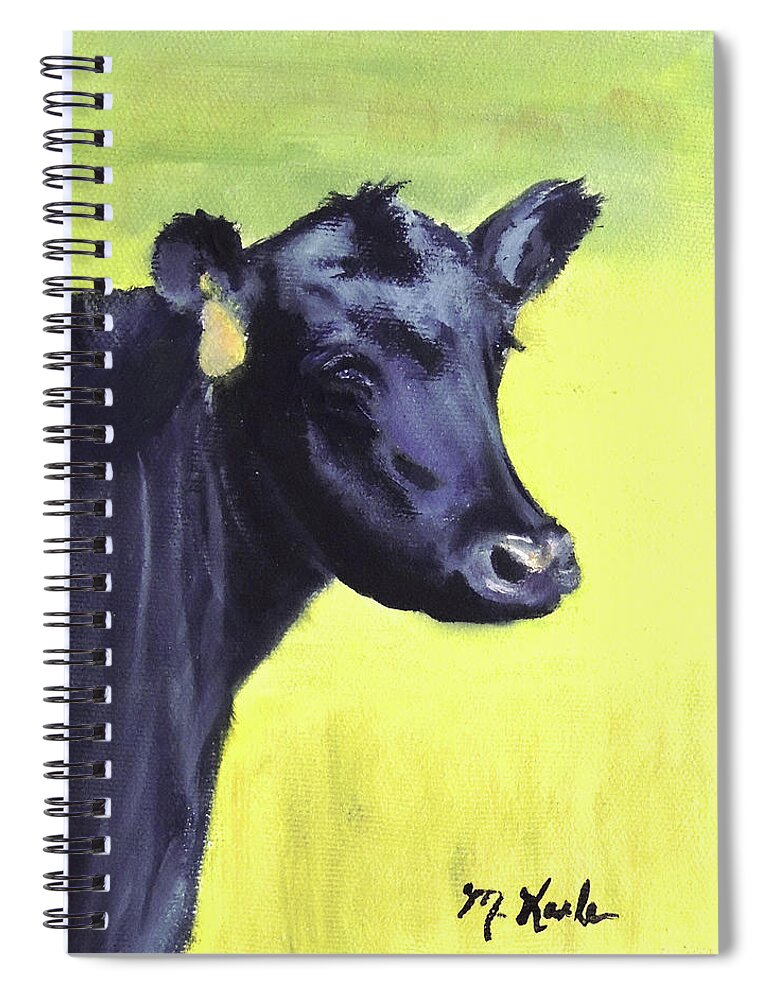 Cow Spiral Notebook featuring the painting Nelson's Cow by Marsha Karle