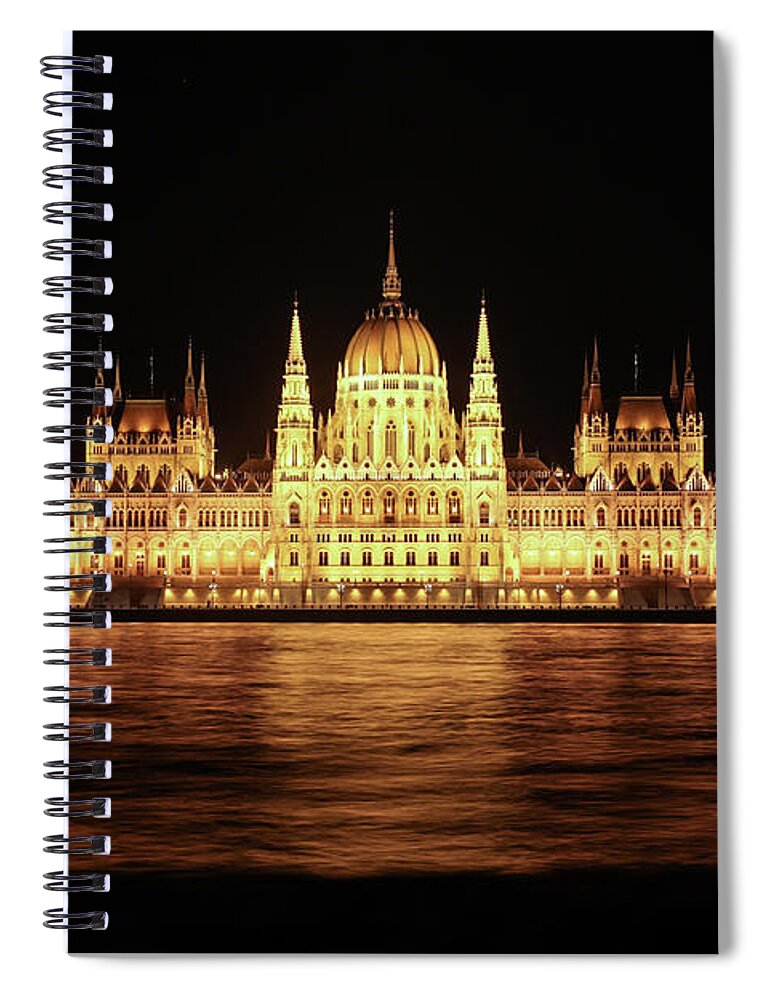 Outdoors Spiral Notebook featuring the photograph Neoclassical Parliament Building At by Kasra Kyanzadeh