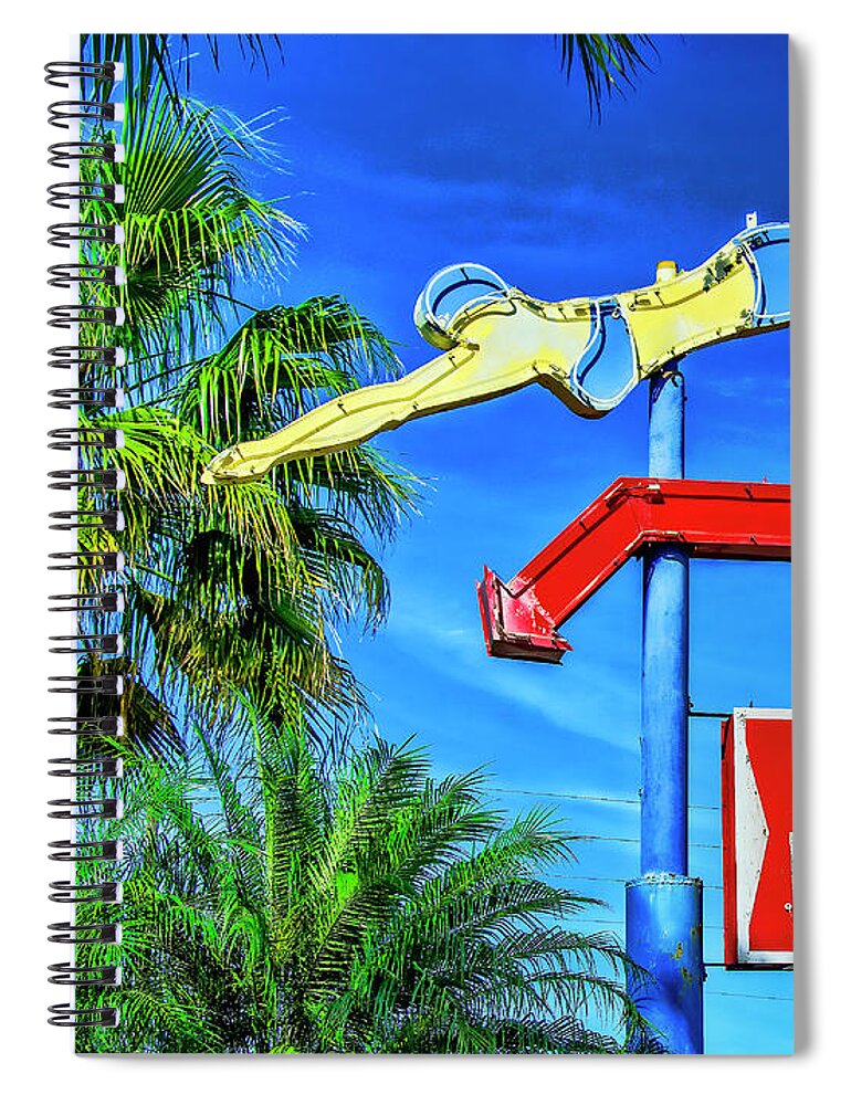 Florida Spiral Notebook featuring the photograph Neon Diver by Lenore Locken