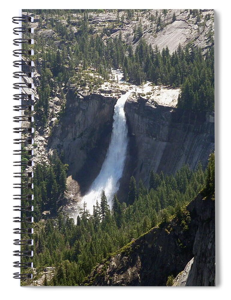 Scenics Spiral Notebook featuring the photograph Nevada Fall by Photo By Tim Lawnicki