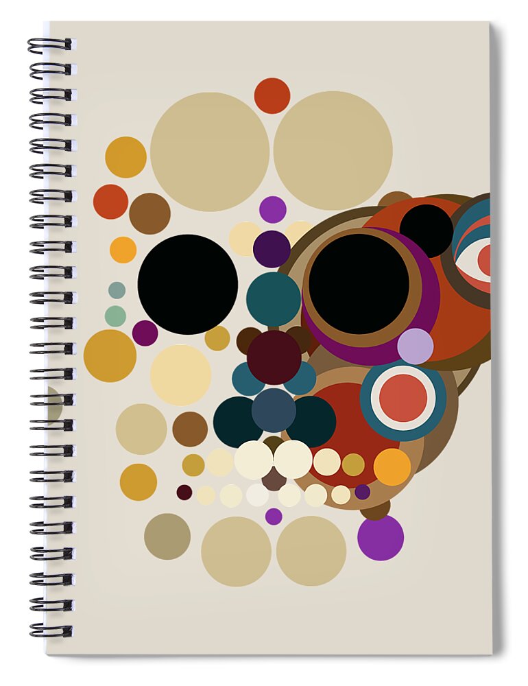 Surreal Spiral Notebook featuring the mixed media New Beginnings - Morphogenesis by Big Fat Arts