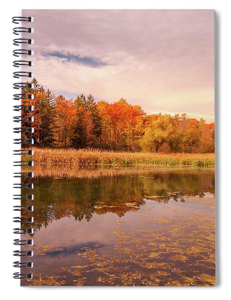 America Spiral Notebook featuring the photograph New England in the Fall by Sue Leonard
