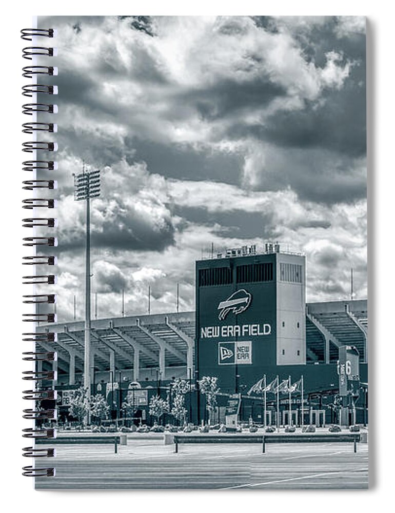 Bills Football Spiral Notebook featuring the photograph New Era Stadium by Guy Whiteley