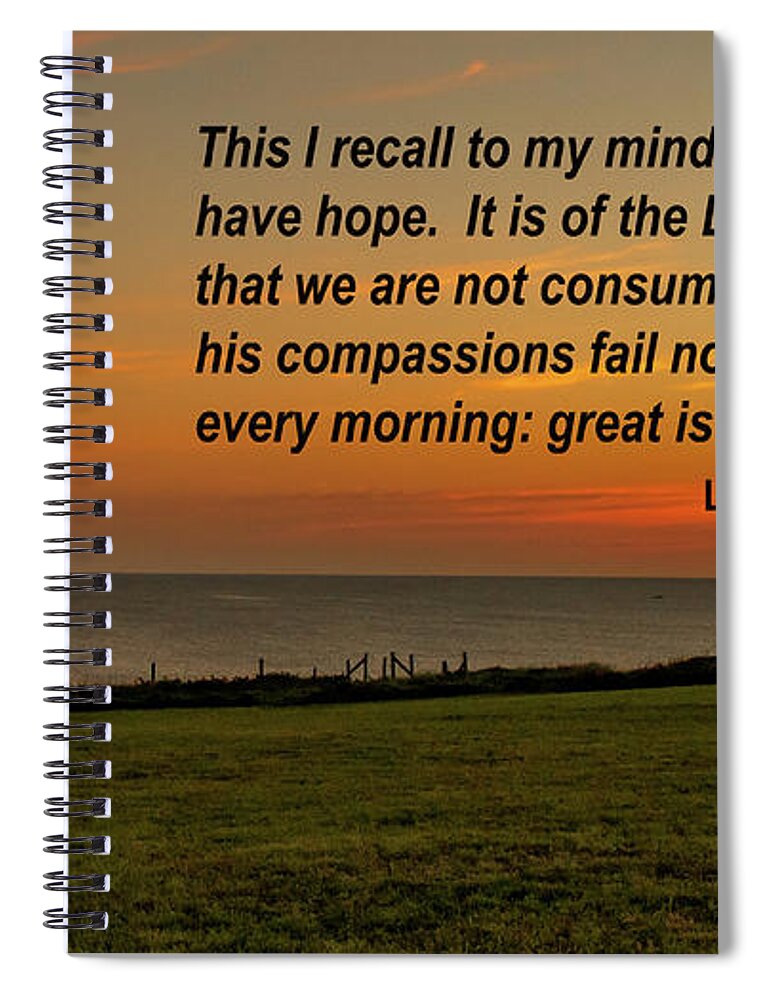 Cape Tryon Spiral Notebook featuring the photograph New Mercies by Marcy Wielfaert