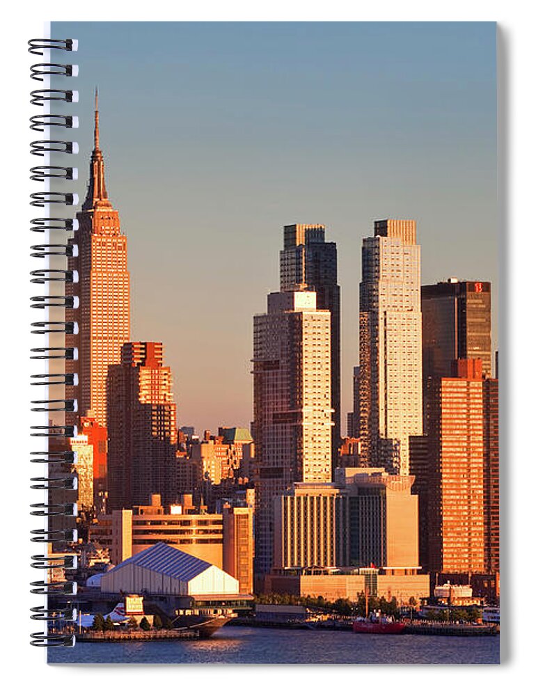Estock Spiral Notebook featuring the digital art New York City, Midtown Skyline by Luigi Vaccarella