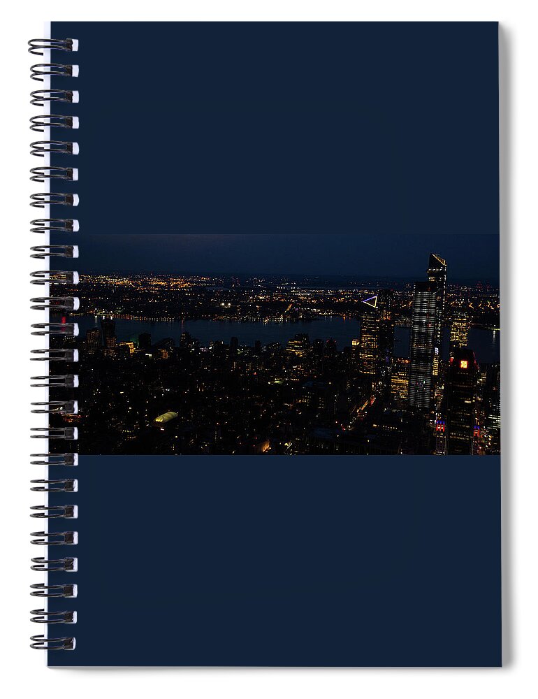 Chrysler Building Spiral Notebook featuring the photograph New York City Skyline at Night by Crystal Wightman