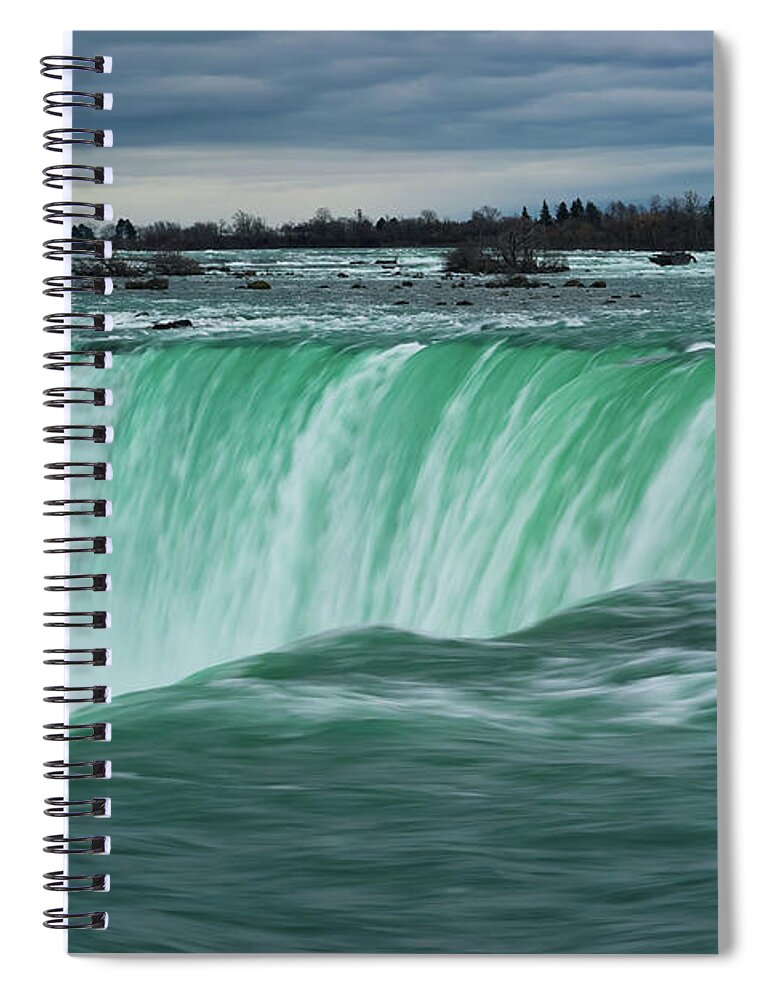 Niagara Falls Magical Hues Spiral Notebook featuring the photograph Niagara Falls Magical Hues by Rachel Cohen