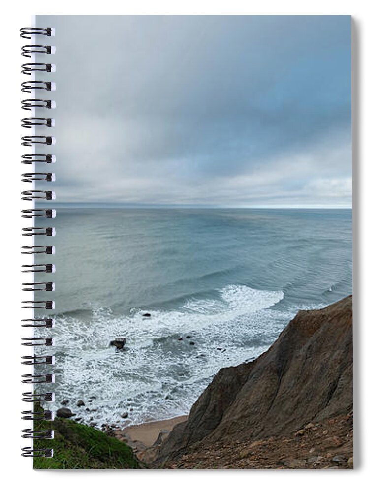 Mohegan Bluffs Spiral Notebook featuring the photograph Niantic VS Mohegan by Michael Ver Sprill