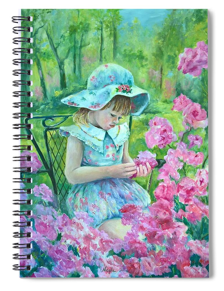 Children Spiral Notebook featuring the painting Nicole by ML McCormick