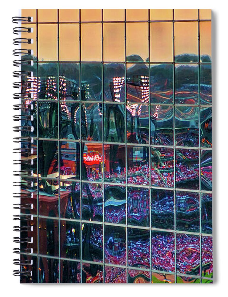 Abstract Spiral Notebook featuring the photograph Night Game by Robert FERD Frank