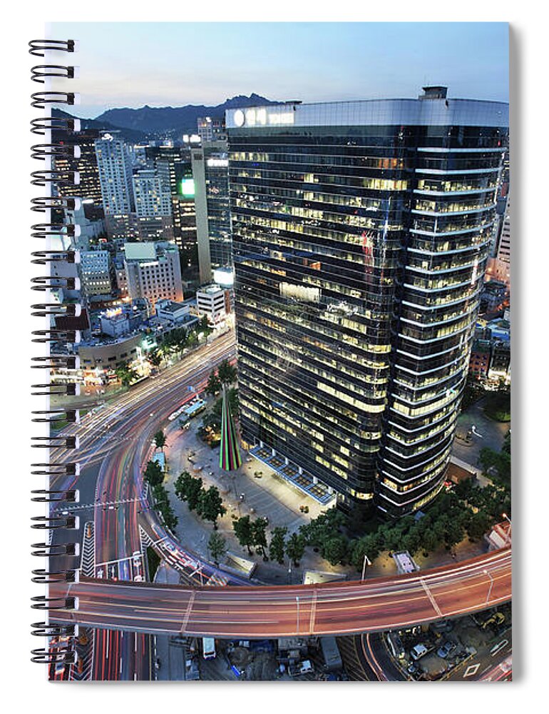 Seoul Spiral Notebook featuring the photograph Nightview Seoul. Korea by 60characters