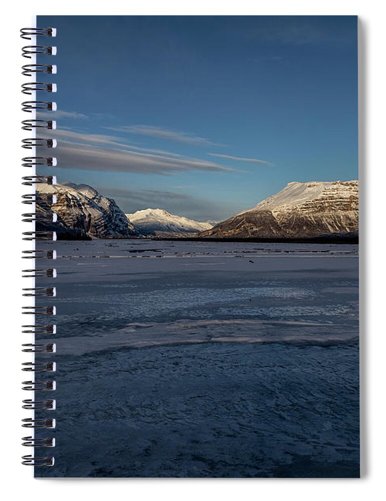 Alaska Spiral Notebook featuring the photograph Nizina River Winter by Fred Denner