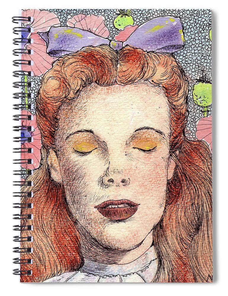 Dorothy Spiral Notebook featuring the mixed media No Place Like Home by AnneMarie Welsh