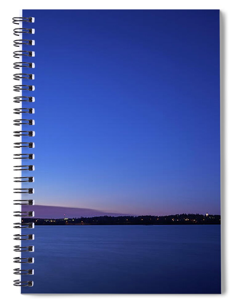 Finland Spiral Notebook featuring the photograph Nokia city by night by Jouko Lehto