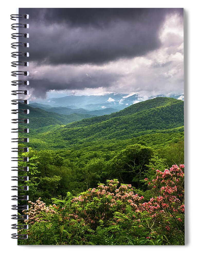 Mountains Spiral Notebook featuring the photograph North Carolina Mountains Blue Ridge Parkway Spring Flowers by Dave Allen